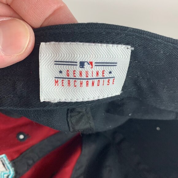 Arizona Diamondbacks Black Red Fan Favorite Relaxed Fit Strapback Adjustable Hat - Picture 5 of 6